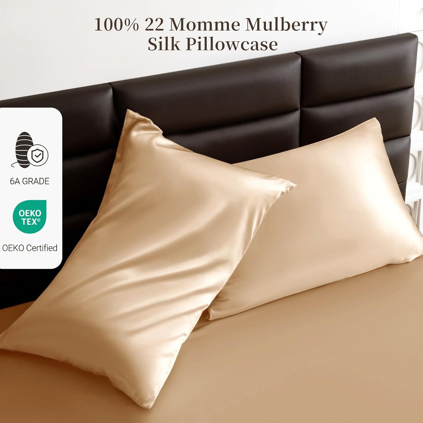 GlowLine Pro™ Beauty Sleep Silk Pillowcase (22 Momme Pure Mulberry Silk)