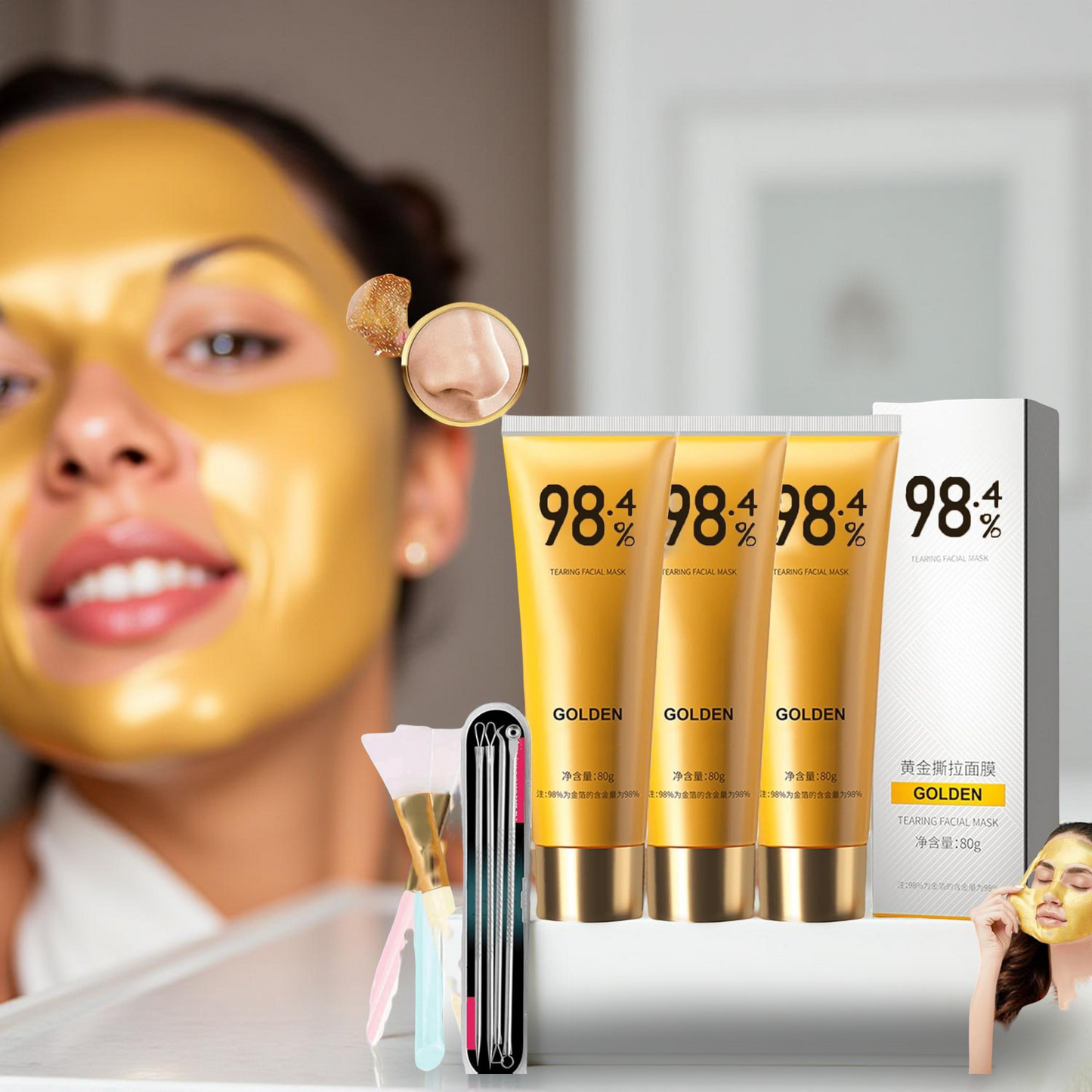 ✨GlowLine Pro™ Prestige 24K Gold Mask